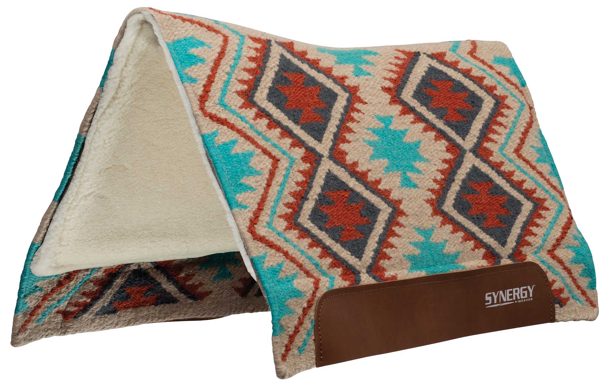 Synergy Flex Contoured Performance Saddle Pad, Merino Fleece Lined, 3/4"x33"x38", Firestorm - Image 2