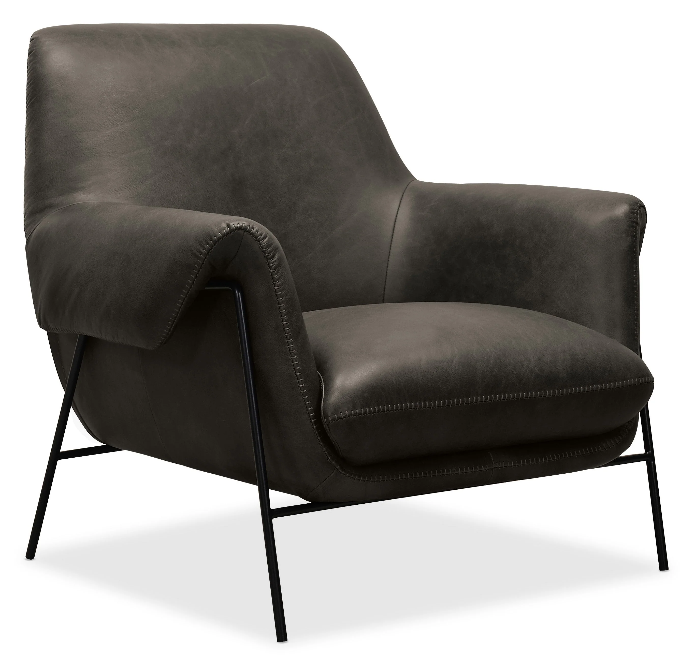Ambroise Metal Frame Club Chair | Grey - Image 1