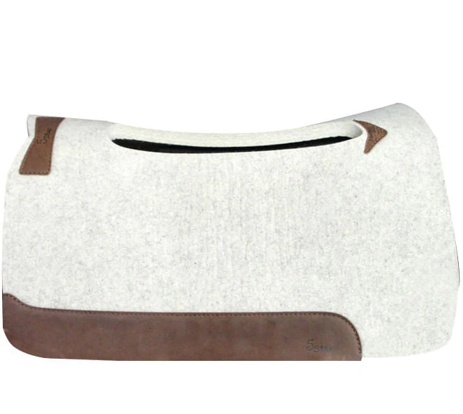 5 Star "Barrel Racer" Self-Contouring Wool Saddle Pad for Horses - Image 3