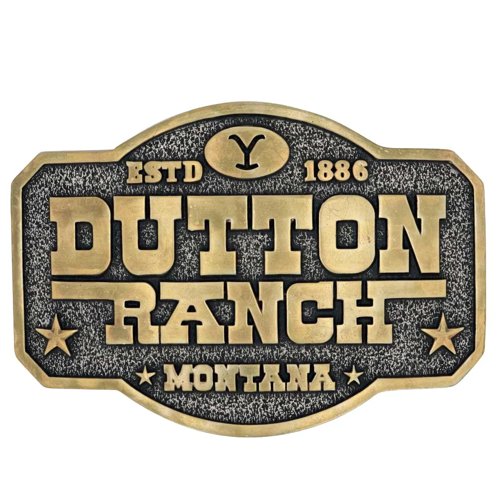 The Y Yellowstone Dutton Ranch Attitude Belt Buckle - Image 1