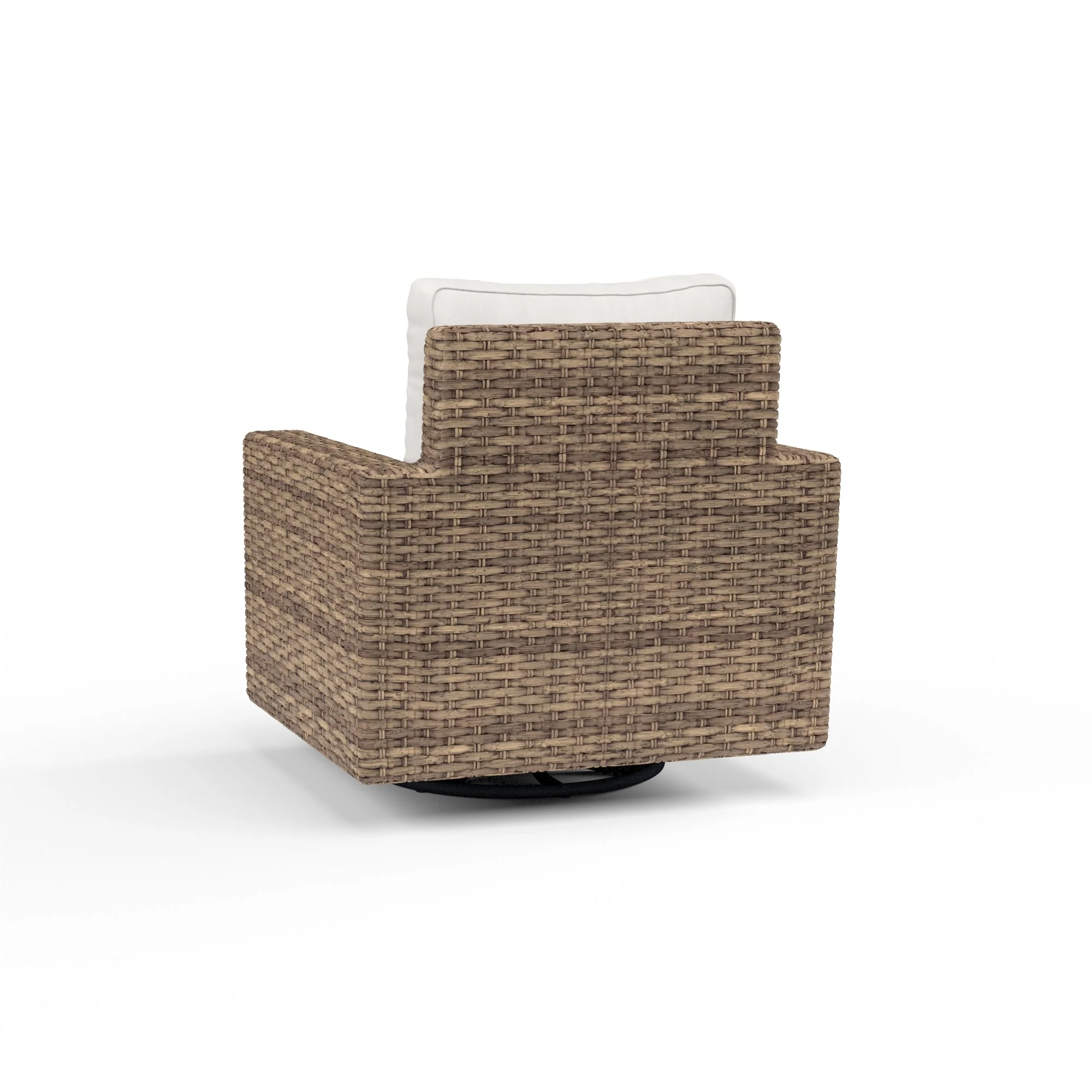 Havana Swivel Club Rocker in Canvas Flax w/ Self Welt - Image 2