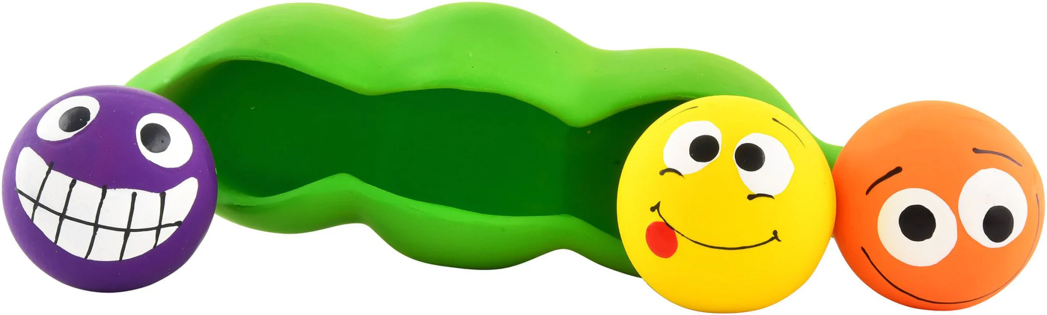 Three Peas in a Pod Latex Dog Toy - Image 2
