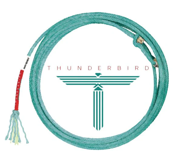 Thunderbird Nylon/Poly Team Ropes - Head & Heel Roping Ropes, Aqua - Image 1