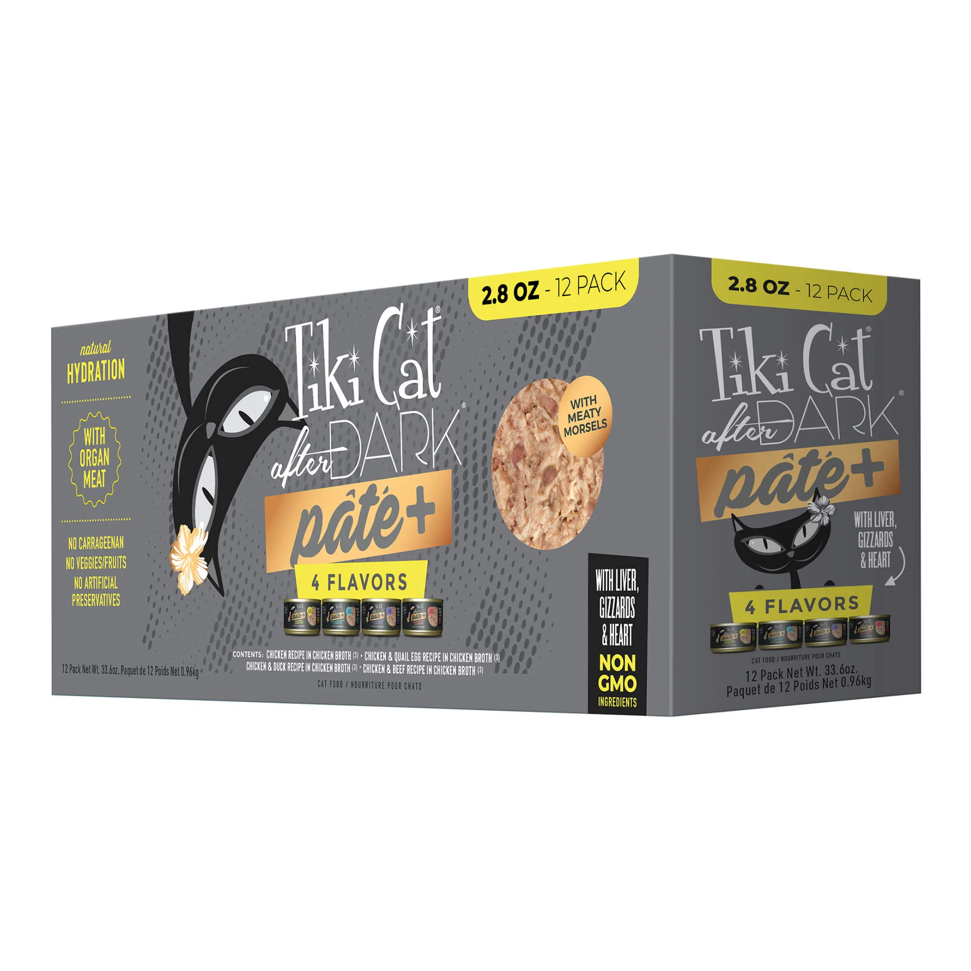 Tiki Cat After Dark Pâté+ Wet Cat Food, High Protein, Grain-Free