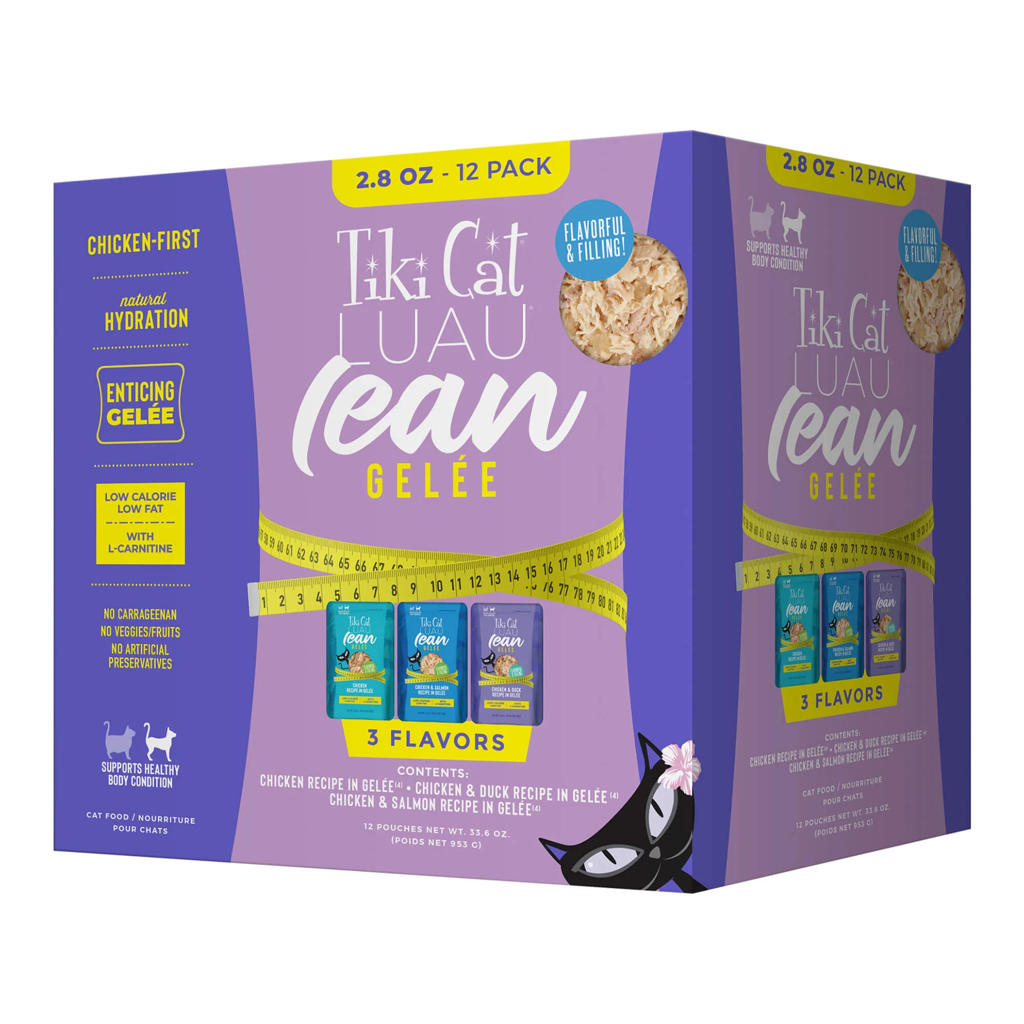 Tiki Cat Luau Lean Gelee Wet Cat Food, Variety Pack, 2.8 oz Pouch, 12 ct - Image 1