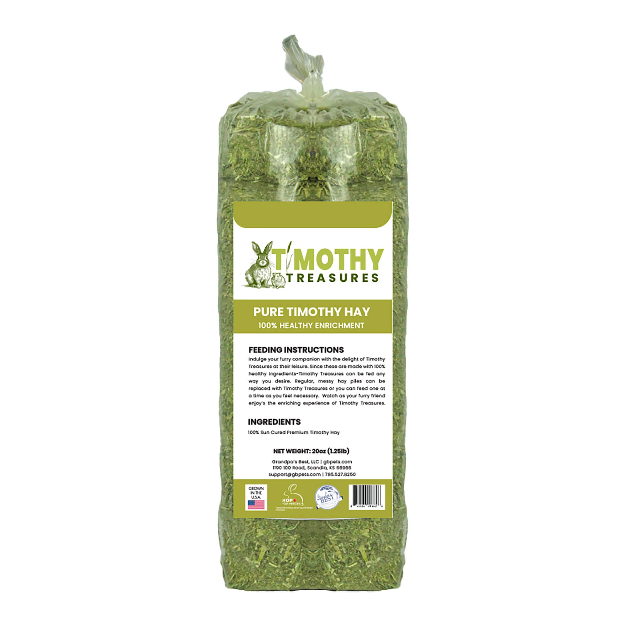 Timothy Treasures Hay, Assorted Flavors, 20 oz