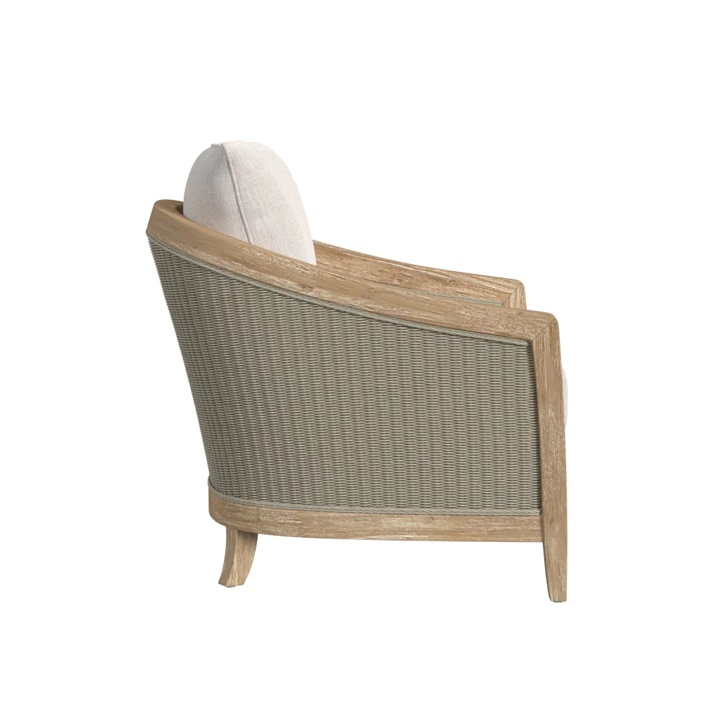 Cambria Club Chair in Canvas Canvas w/ Self Welt - Image 3