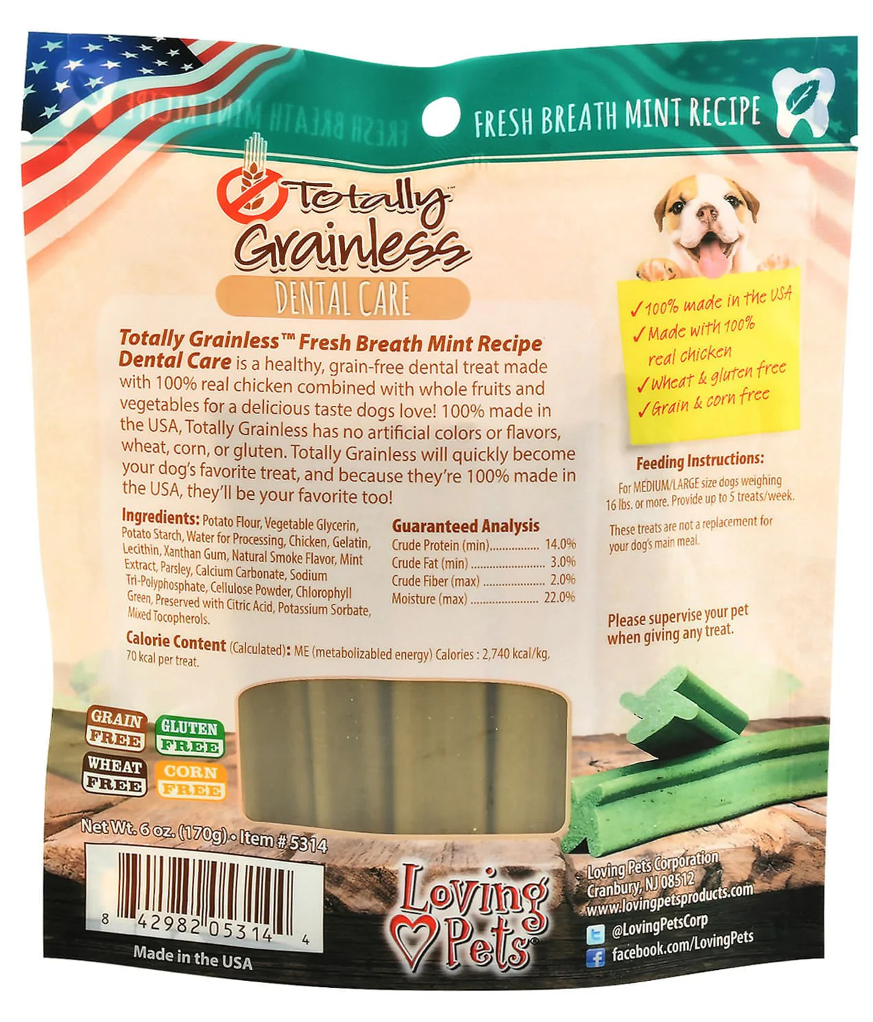 Totally Grainless Dental Care Treat for Dogs, 6 oz - Image 2