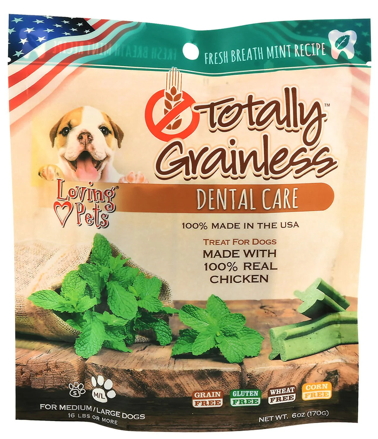 Totally Grainless Dental Care Treat for Dogs, 6 oz - Image 1