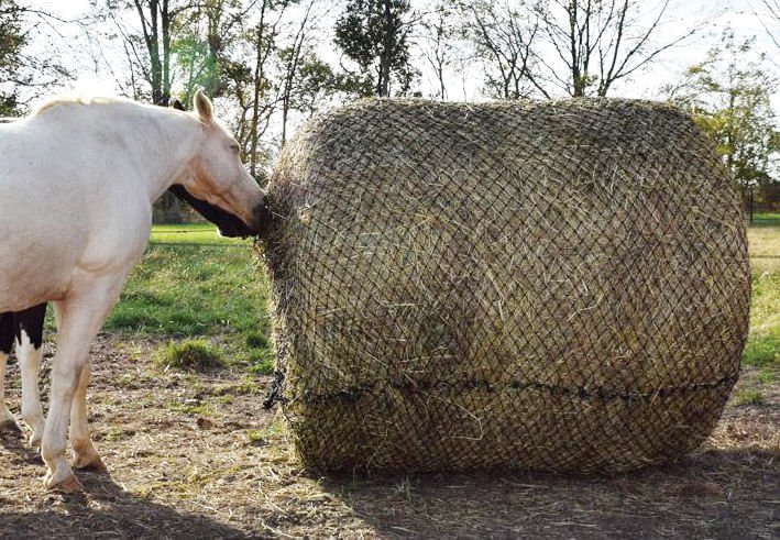 Tough1 Round Hay Bale Slow Feed Hay Net, 2.5" Holes - Image 1