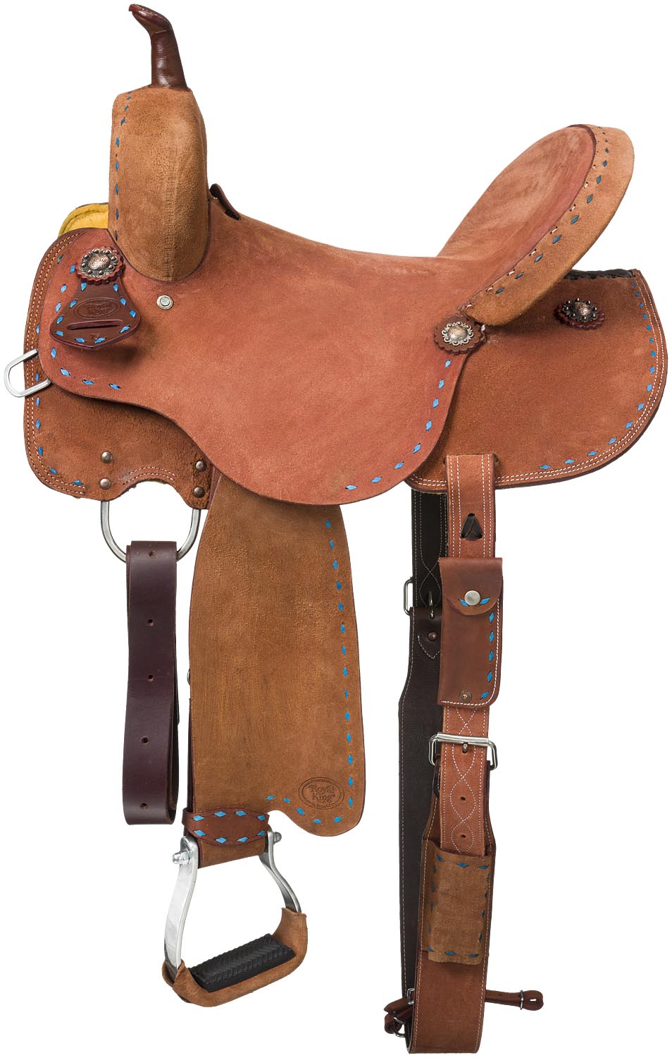 Tough1 Medina Buckstitch Roughout Barrel Saddle - Image 1