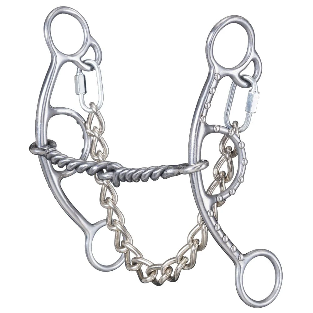 Tough1 Sweet Iron Twisted Wire Short Shank Gag Snaffle - Image 1