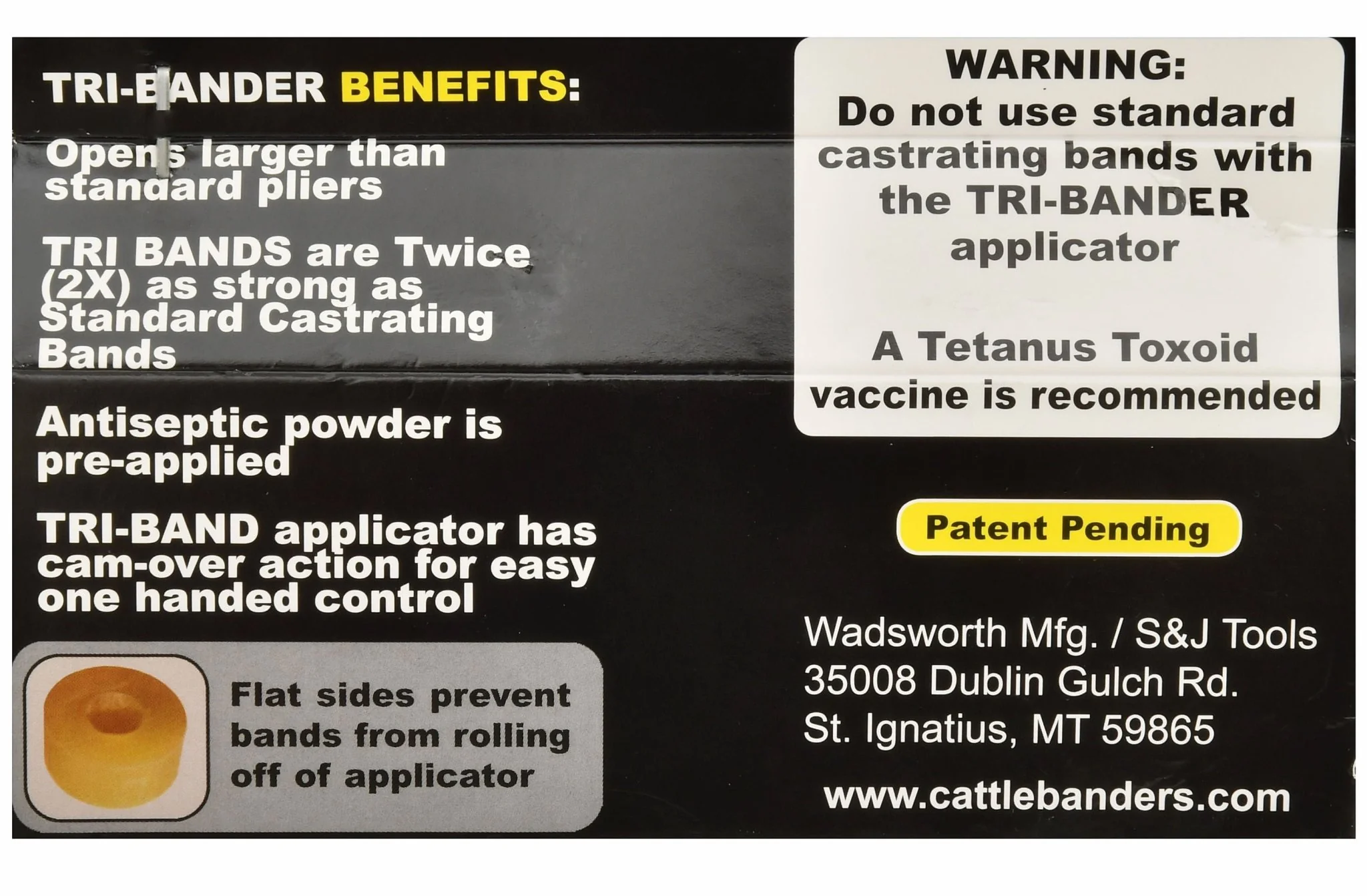Tri-Band Bander – Bloodless Castration Tool for Bull Calves with Durable Latex Bands - Image 3