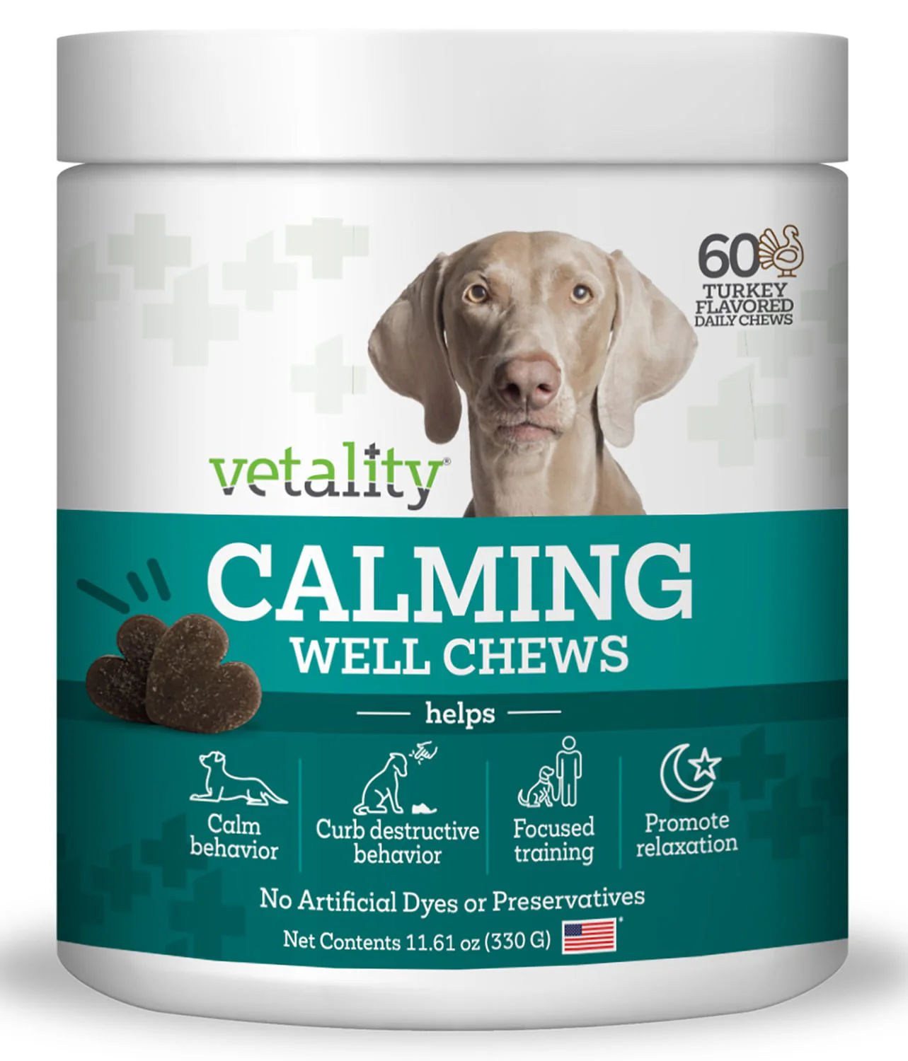 Triple Action Calming Sniffer Soft Chews for Dogs, 60 ct - Image 1