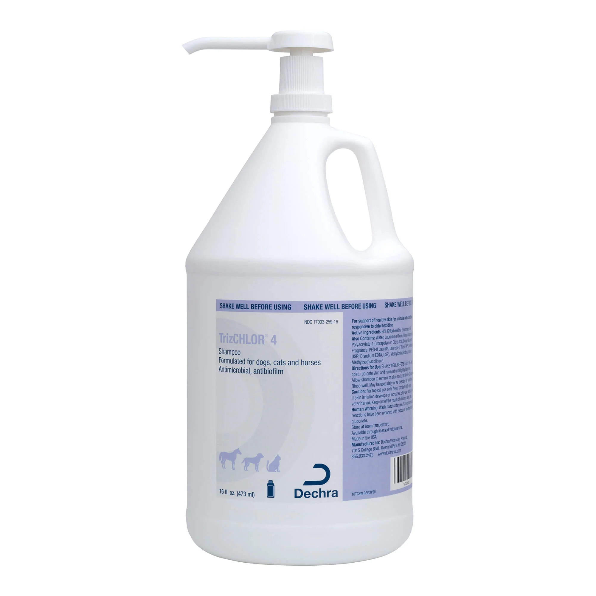 TrizCHLOR 4 Shampoo for Dogs, Cats, and Horses - Image 1