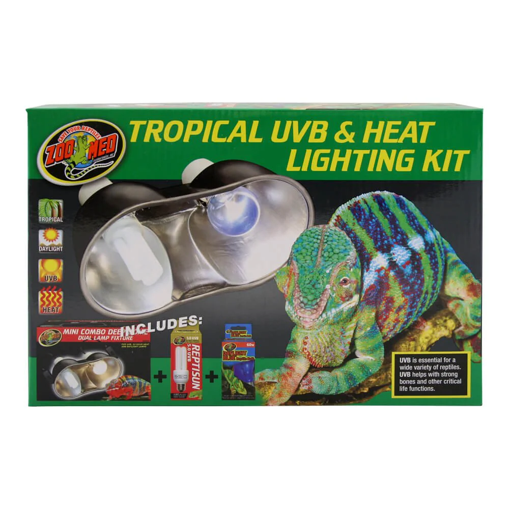 Zoo Med Tropical Reptile UVB and Heat Lighting Kit - Image 1