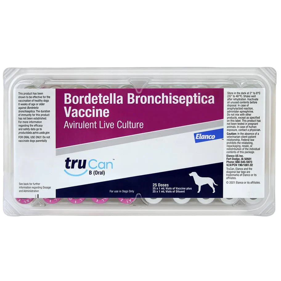 TruCan B (Oral Bordatella) Vaccine for Dogs, 25 Single Doses - Image 1