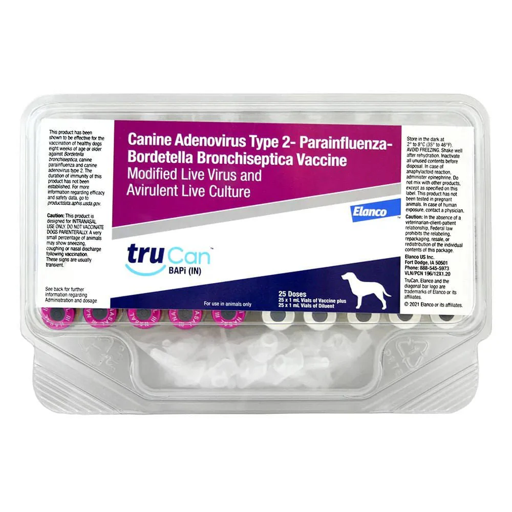 TruCan BAPi (Intranasal) Dog Vaccine, 25 Single Doses - Image 1