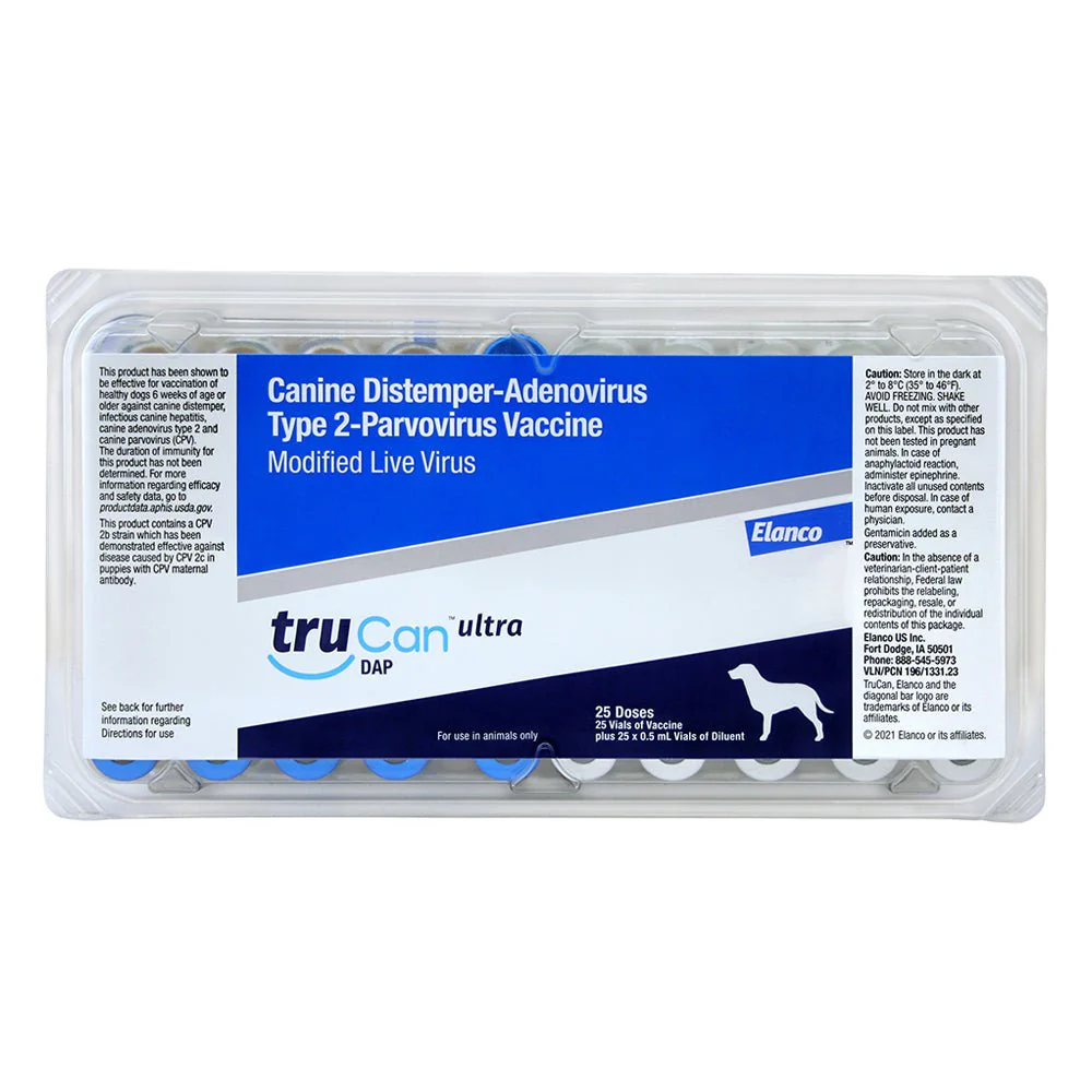 TruCan Ultra DAP/Ultra Duramune DAP Dog Vaccine, Tray (25 x 1ml) - Image 1