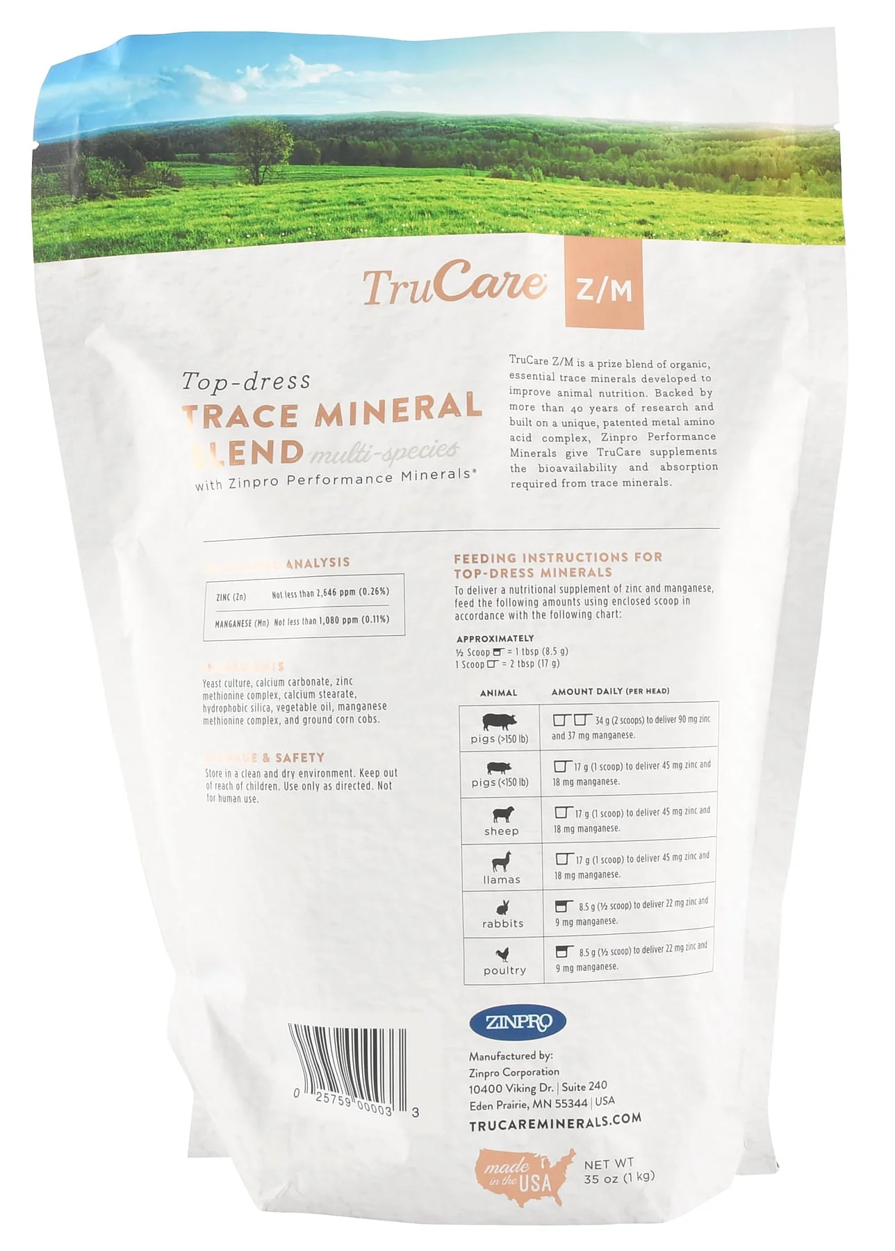 TruCare Z/M Top Dress Trace Mineral Blend for Multi Species, 35 oz - Image 2