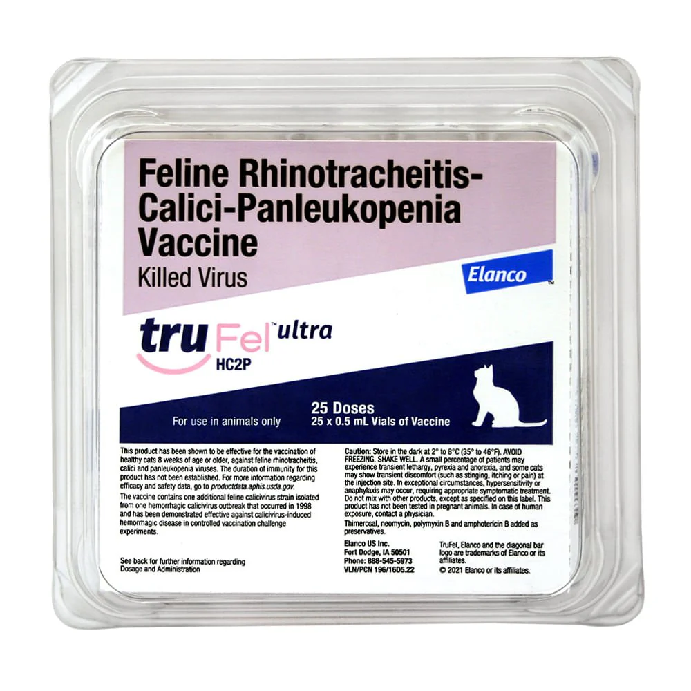 TruFel Ultra HC2P Cat Vaccine, 25 x 0.5 mL Vials - Image 1