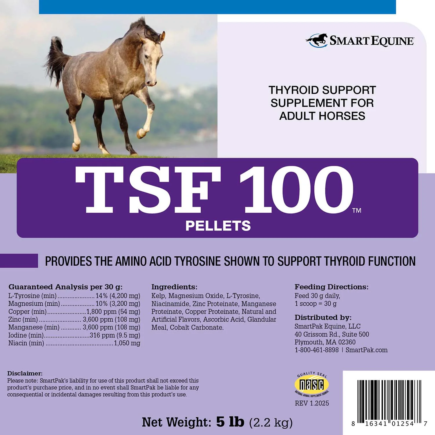 TSF 100 Thyroid Support for Horses, Pellets, 5 lb Bag - Image 2