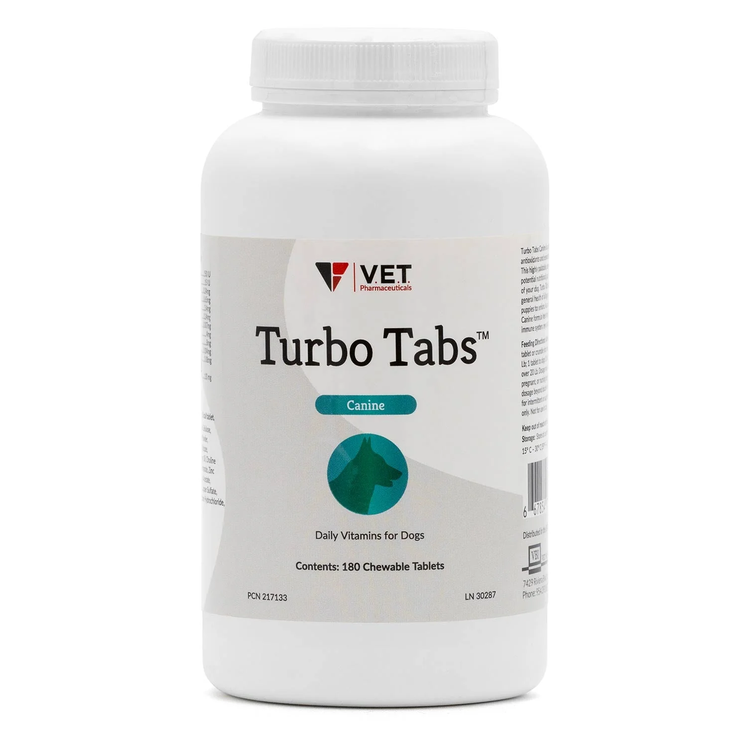 Turbo Tabs Chewable Daily Vitamins for Dogs, 180 ct - Image 1