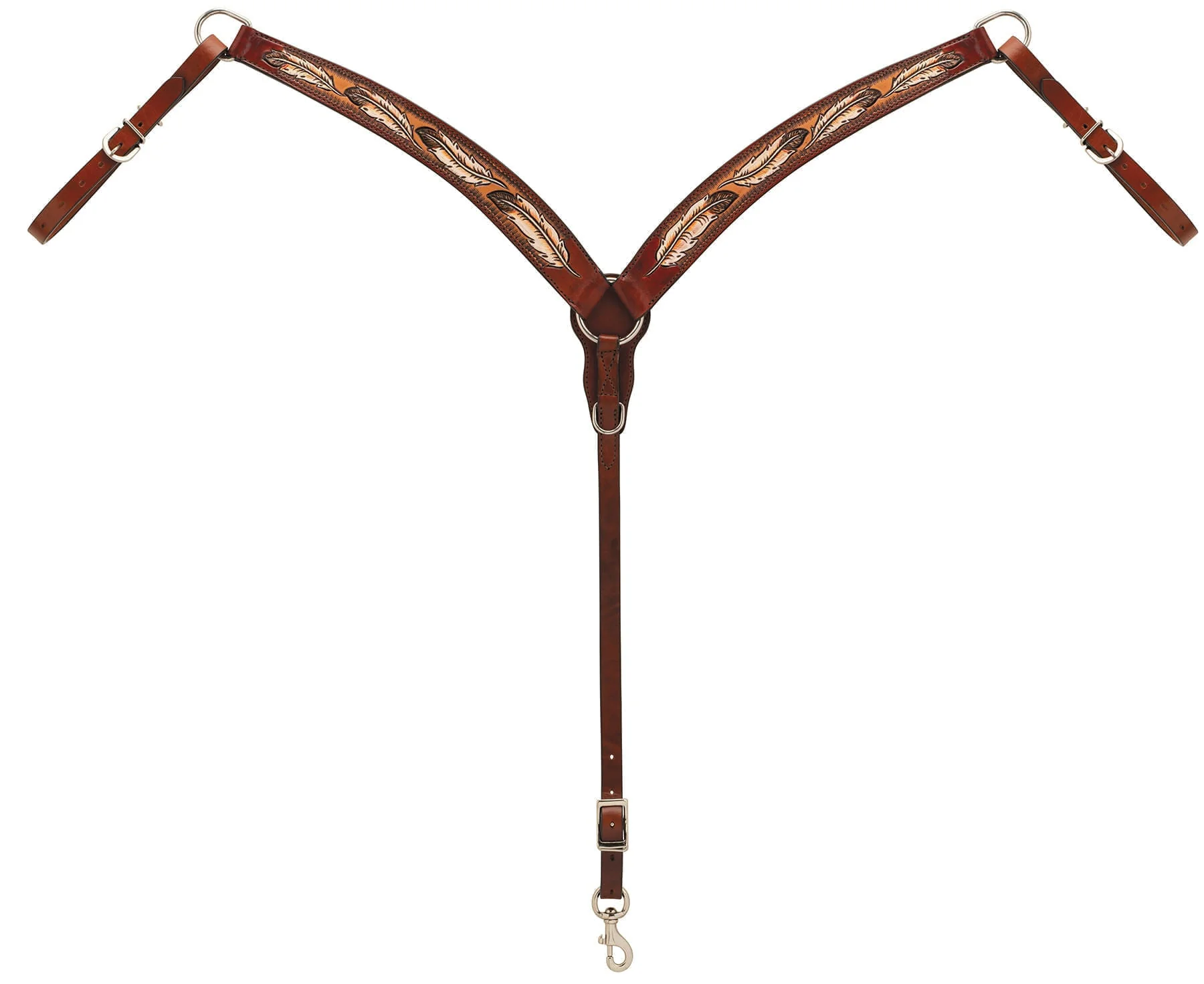 Turquoise Cross Coco Feather Breast Collar - Image 1