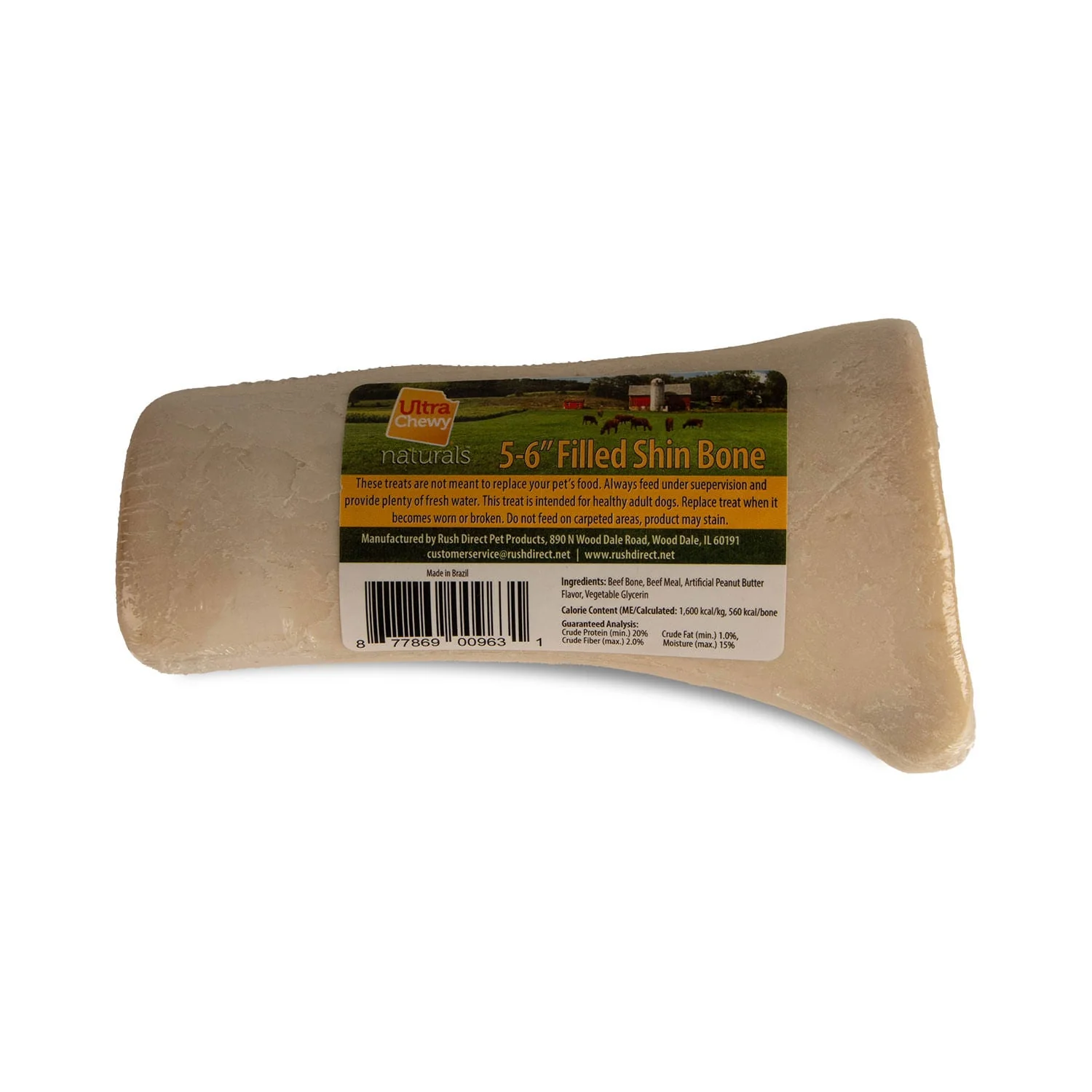 Ultra Chewy Filled Shin Bone, Peanut Butter Flavor, 1 ct - Image 1