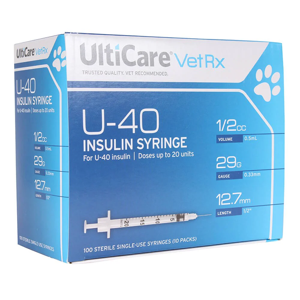 UltiCare U-40 Insulin Syringes, 29ga x ½", Box of 100 ct - Image 1