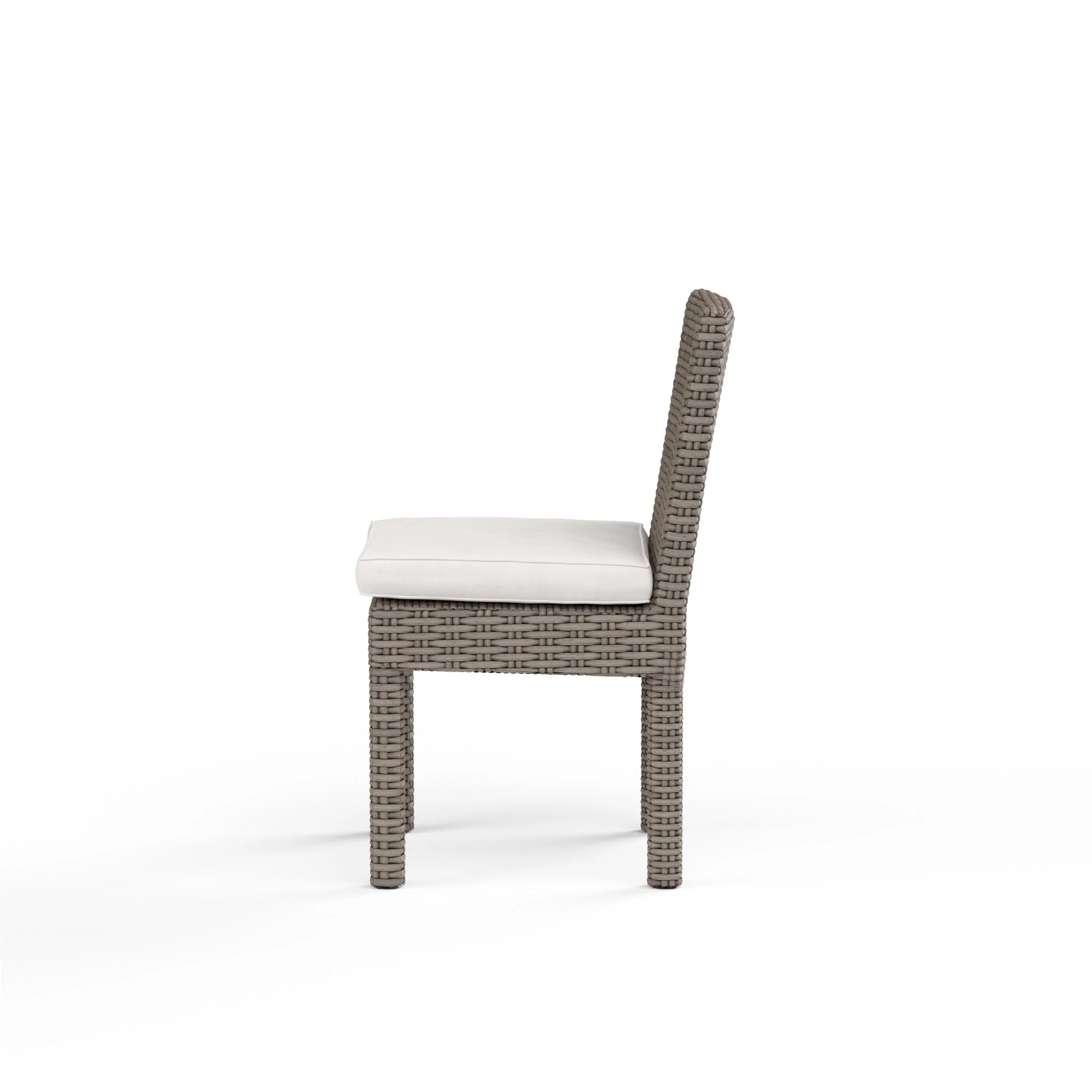 Coronado Armless Dining Chair in Canvas Flax w/ Self Welt - Image 3