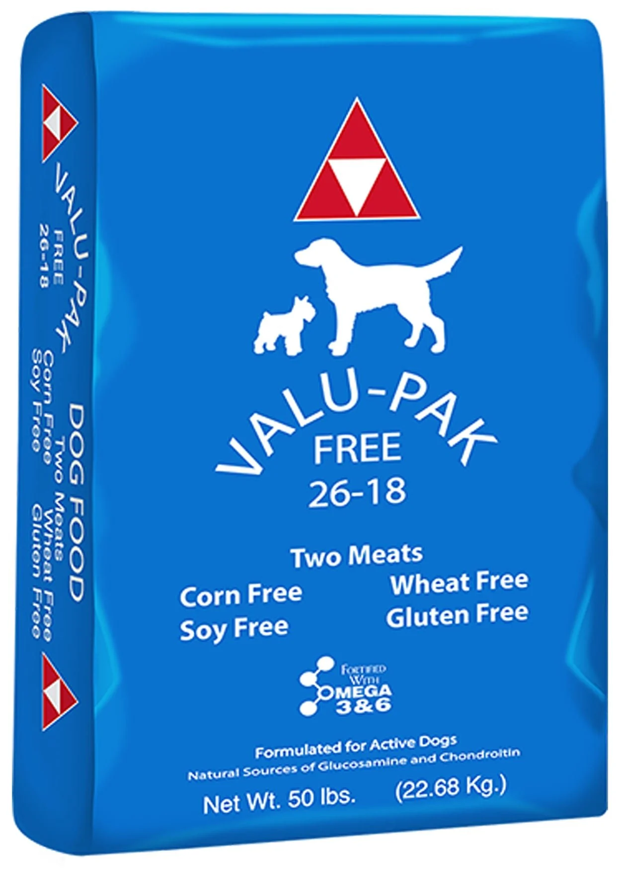 Valu-Pak Free 26-18 Performance Gluten Free Dry Dog Food (Blue Bag) for Active Dogs, 50 lb - Image 1