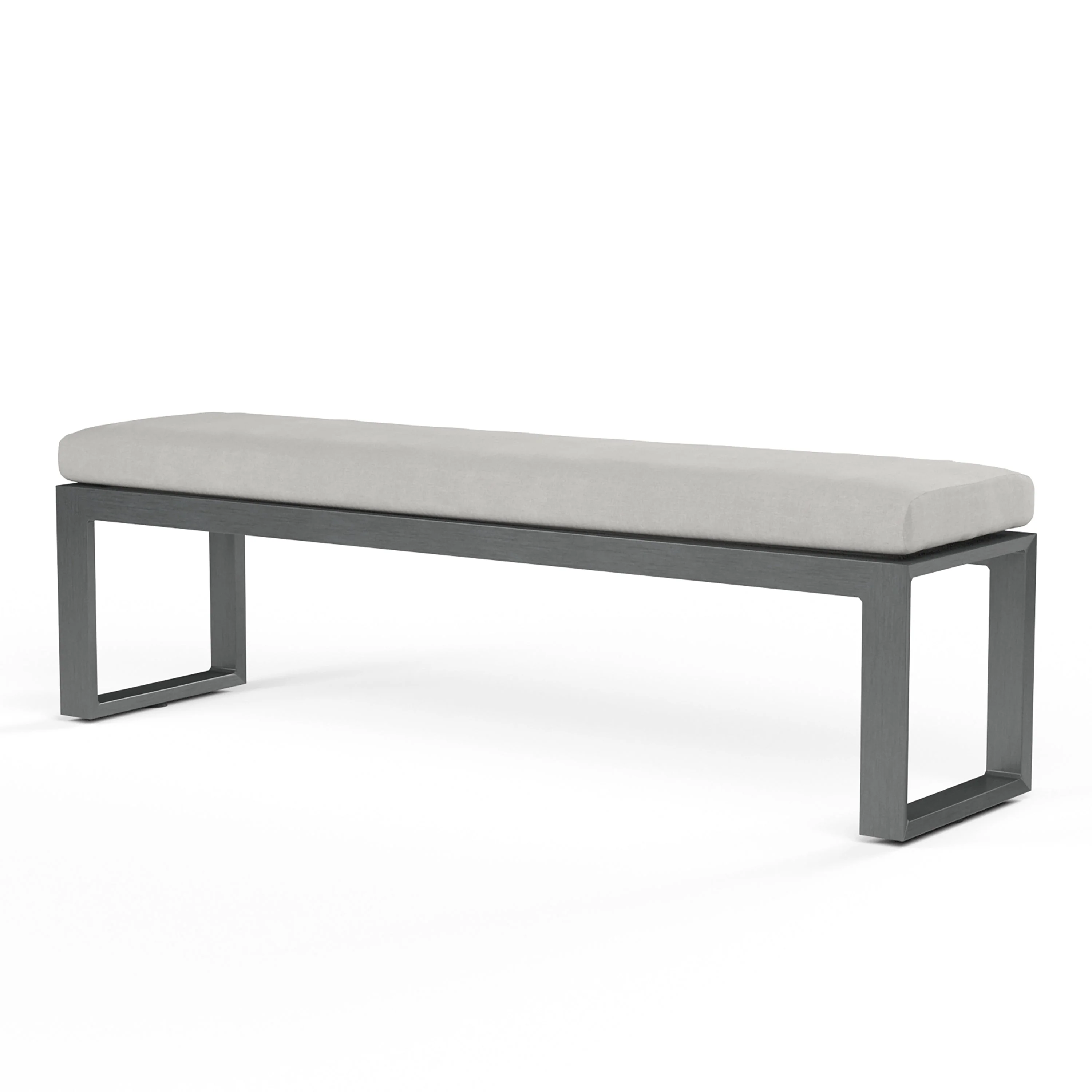 Redondo Dining Bench in Cast Silver, No Welt - Image 2