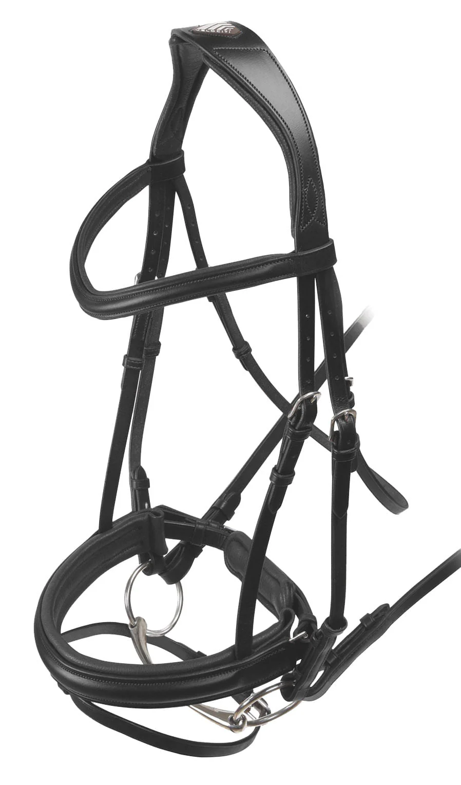 Velociti Padded Crank Dressage Bridle, Black - Image 1