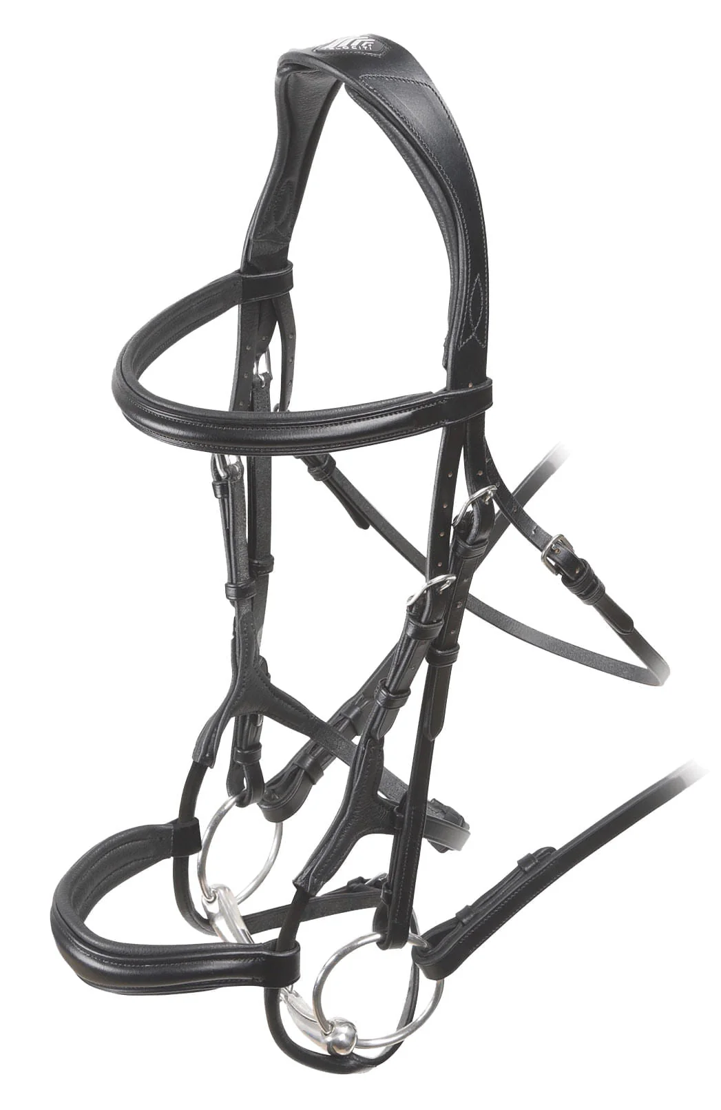 Velociti Rolled Padded Cavesson Bridle - Image 2