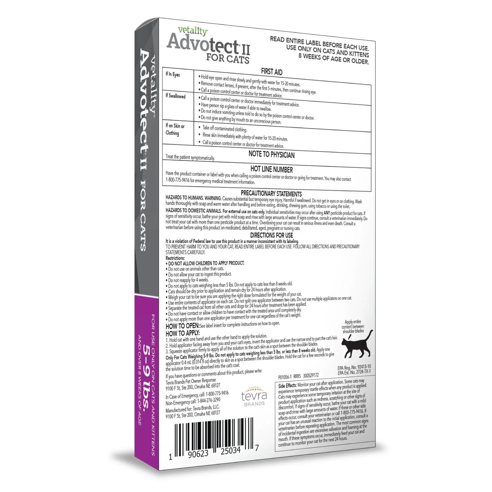 Vetality Advotect II Flea Topical for Cats, 6 pack - Image 3
