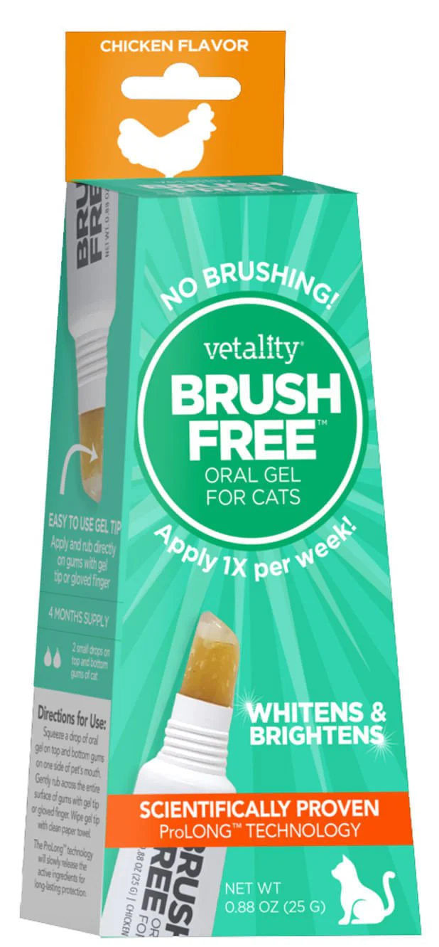 Vetality Brush Free Oral Gel for Cats - Image 1