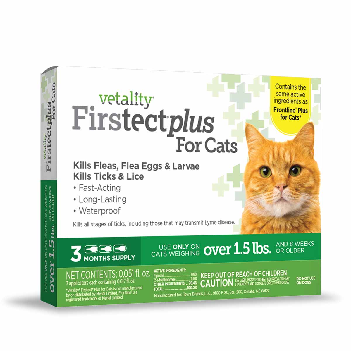 Vetality Firstect Plus for Cats, 3-pack - Image 1