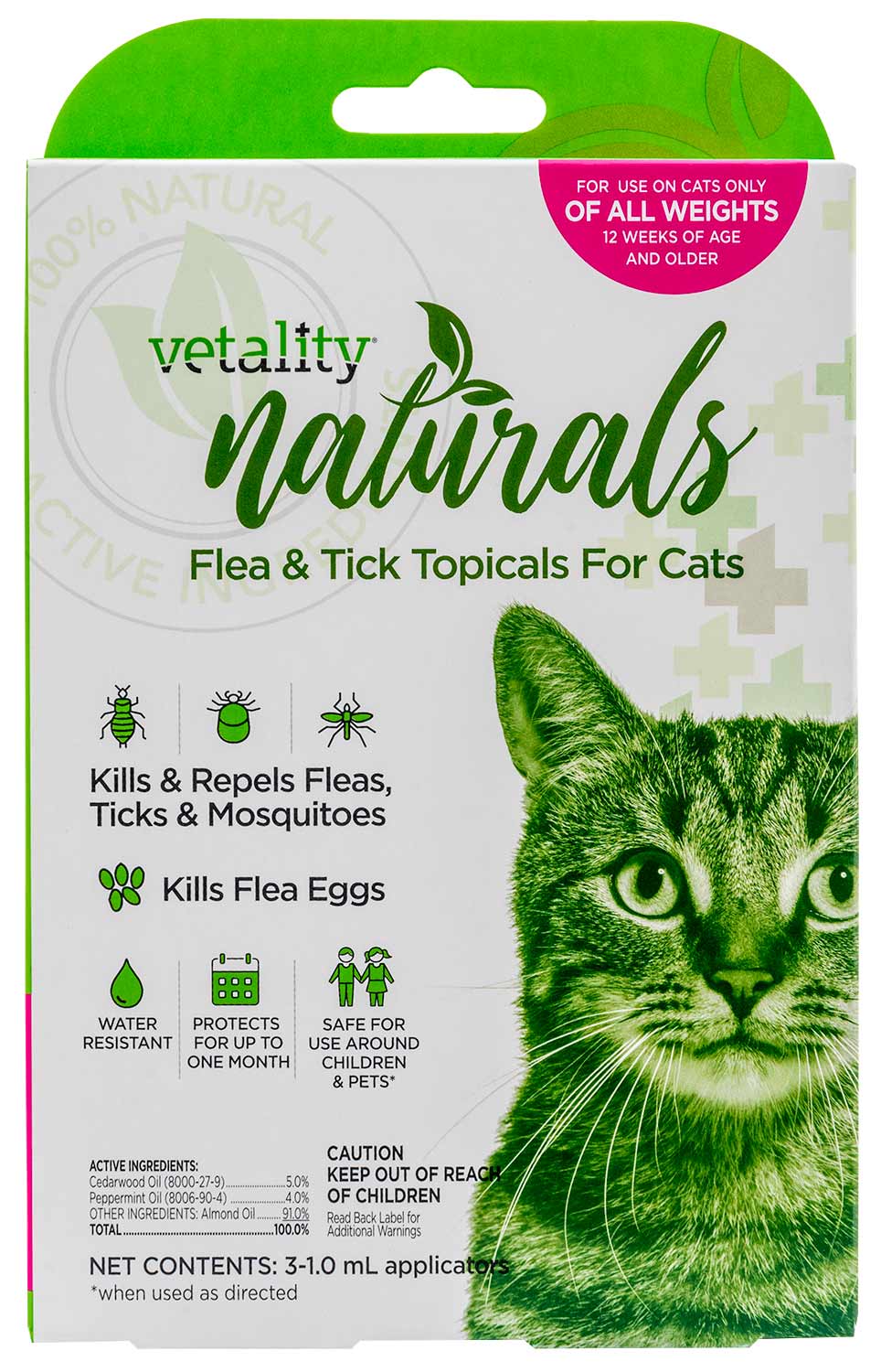 Vetality Naturals Flea & Tick Topicals for Cats - Image 1