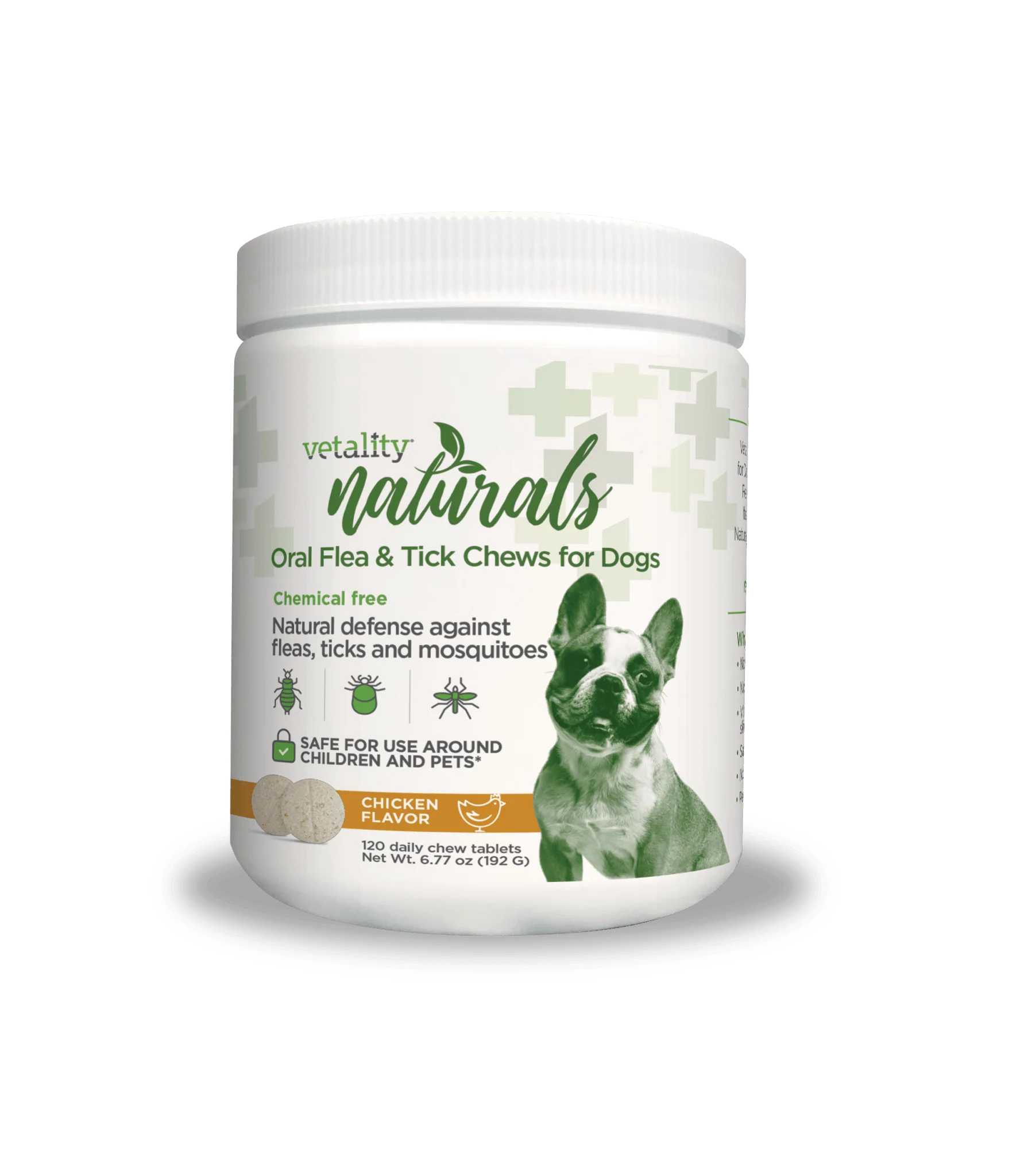 Vetality Naturals Oral Flea & Tick Chews for Dogs, 120 ct - Image 1
