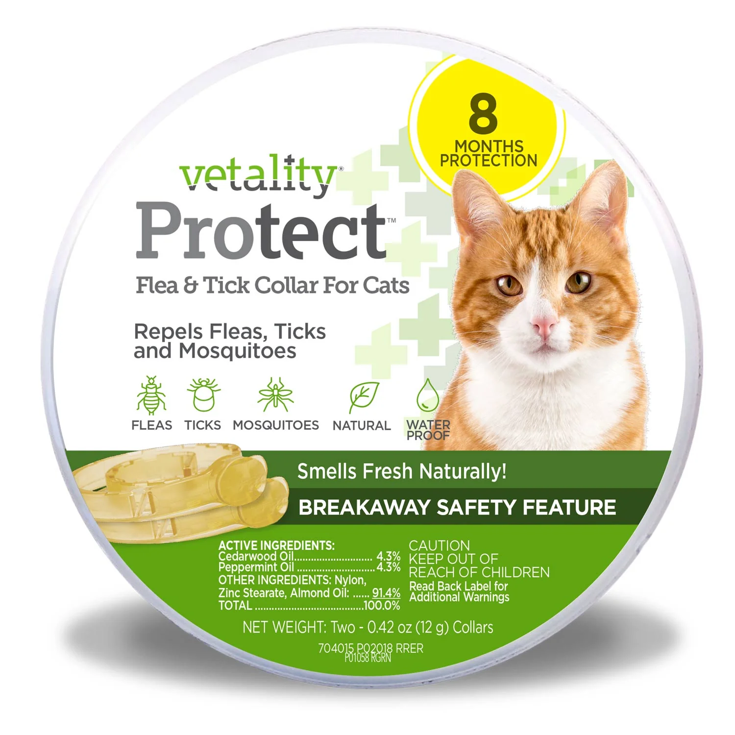 Vetality Protect Flea & Tick Collar for Cats, 2 pk - Image 1