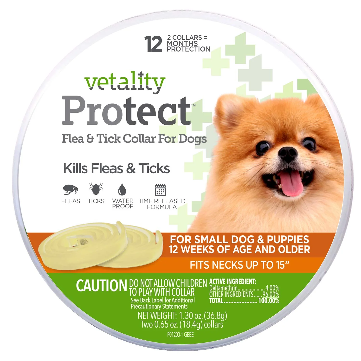 Vetality Protect Flea & Tick Collar for Dogs, 2 Pack - Image 1