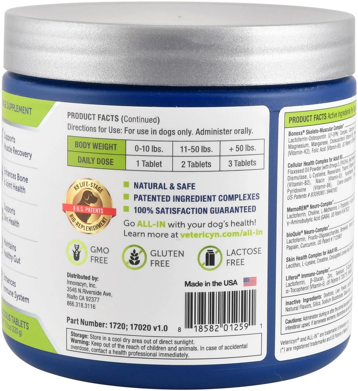 Vetericyn ALL-IN Adult Formula for Dogs, 90 Chewable Tablets - Image 3