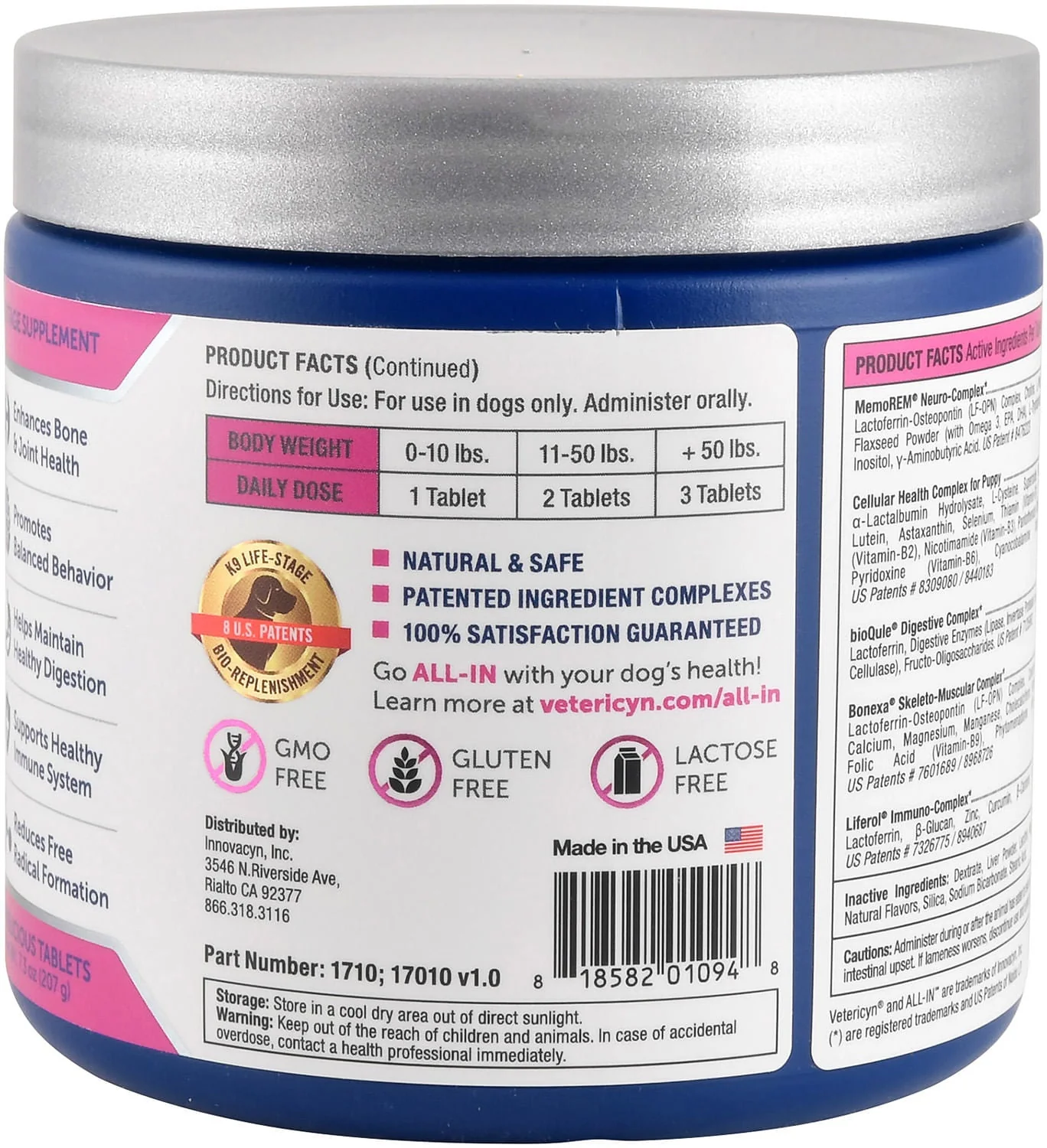 Vetericyn ALL-IN Puppy Formula, 90 Chewable Tablets - Image 2