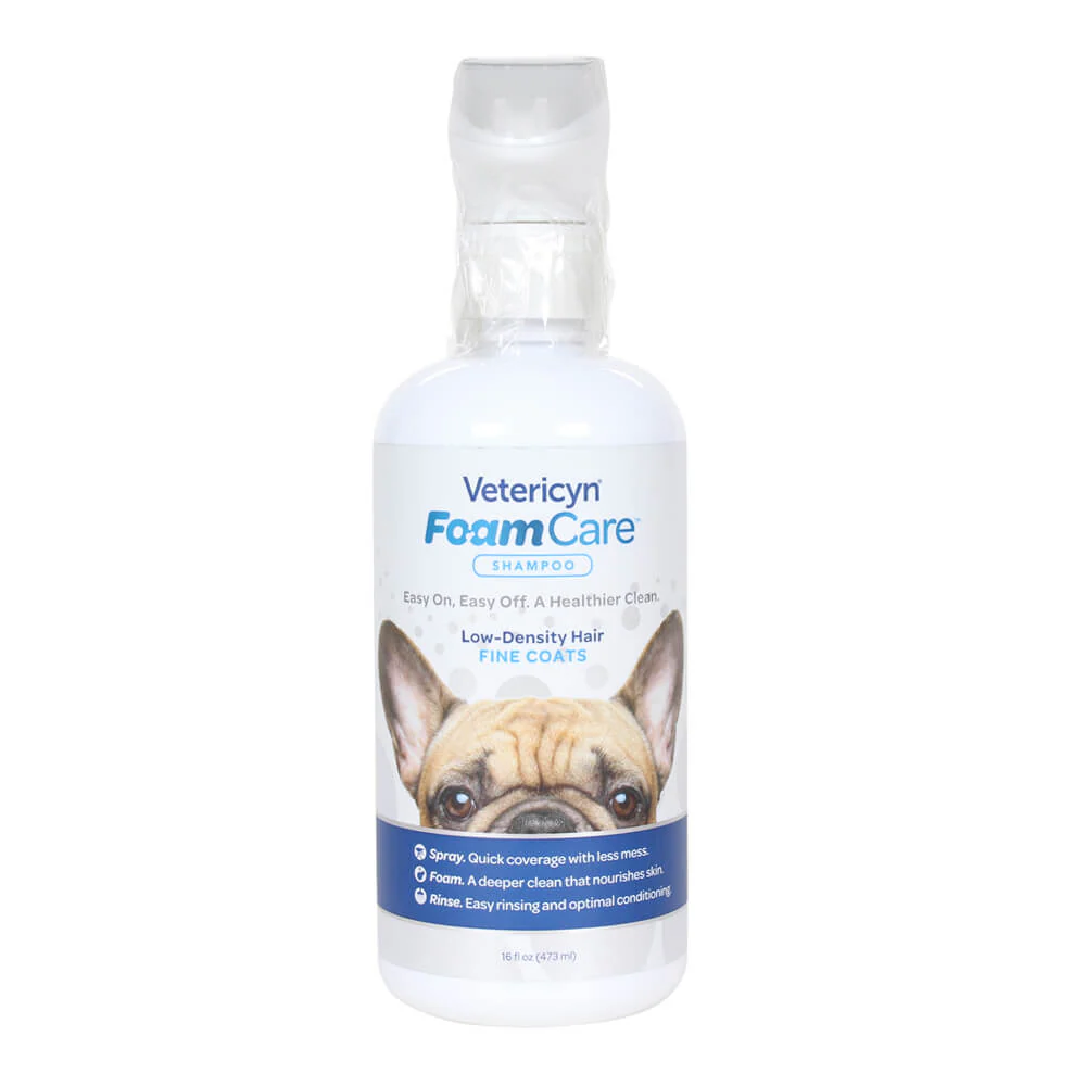 Vetericyn FoamCare Low Density Fine Coats Spray Shampoo, 16 oz