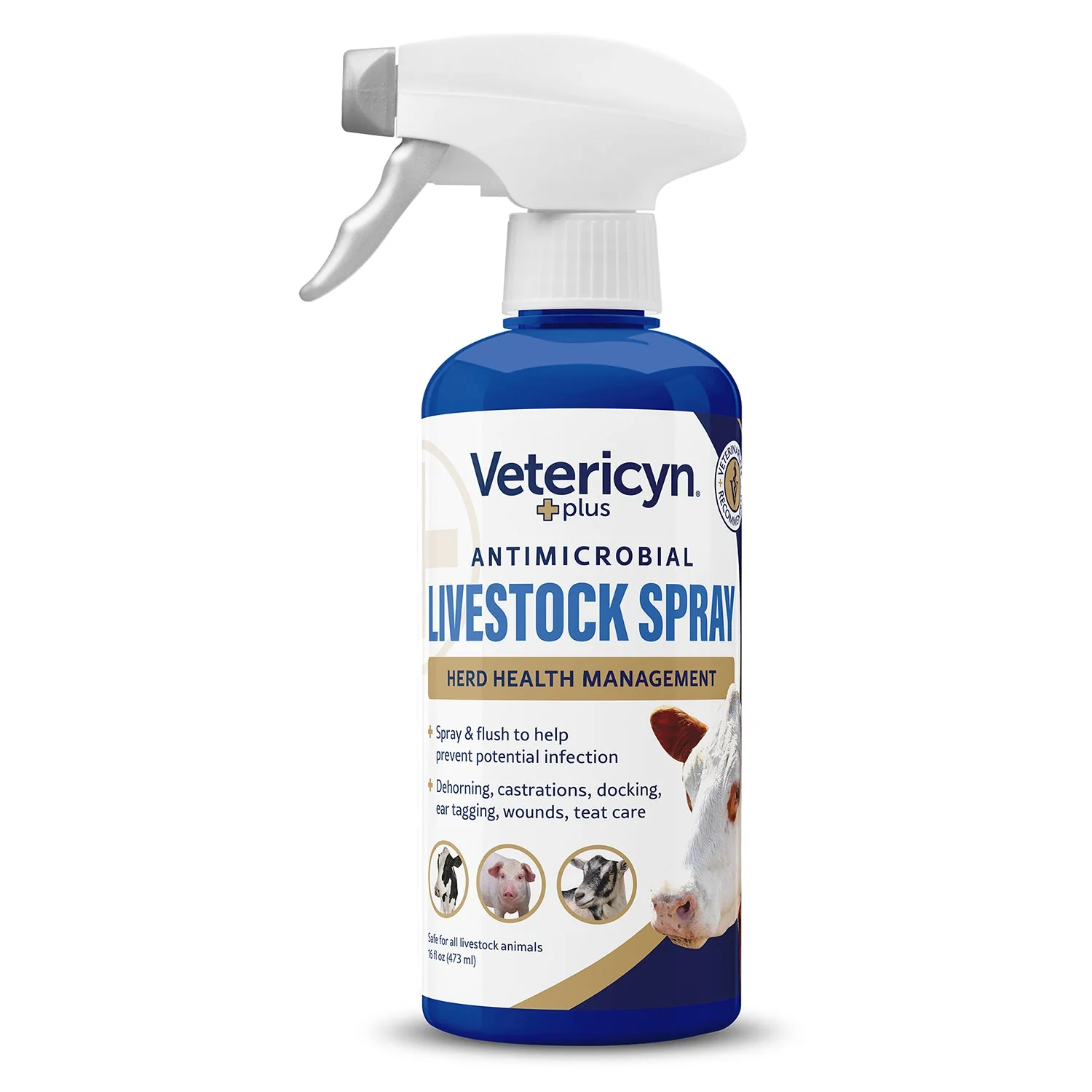 Vetericyn Plus Antimicrobial Livestock Spray, 16 oz - Image 1