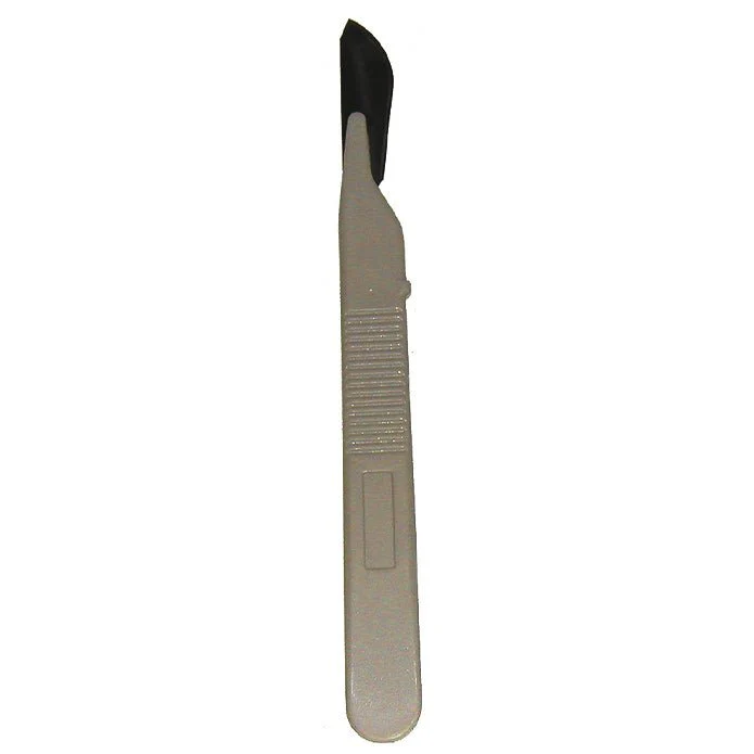 Veterinary Scalpel Blade with Plastic Handle, Disposable, Carbon Steel #22, Singles - Image 1