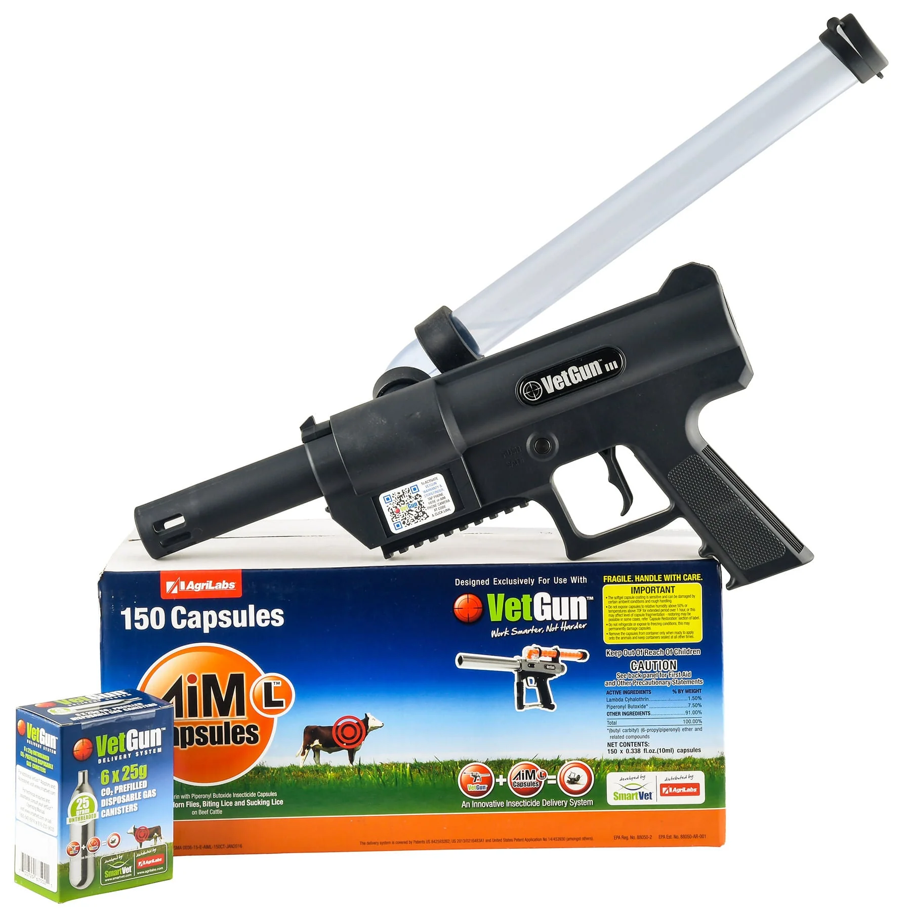 VetGun III AiM-L Cattle Fly Insecticide Delivery System - 150 Cow Producer Kit - Image 1