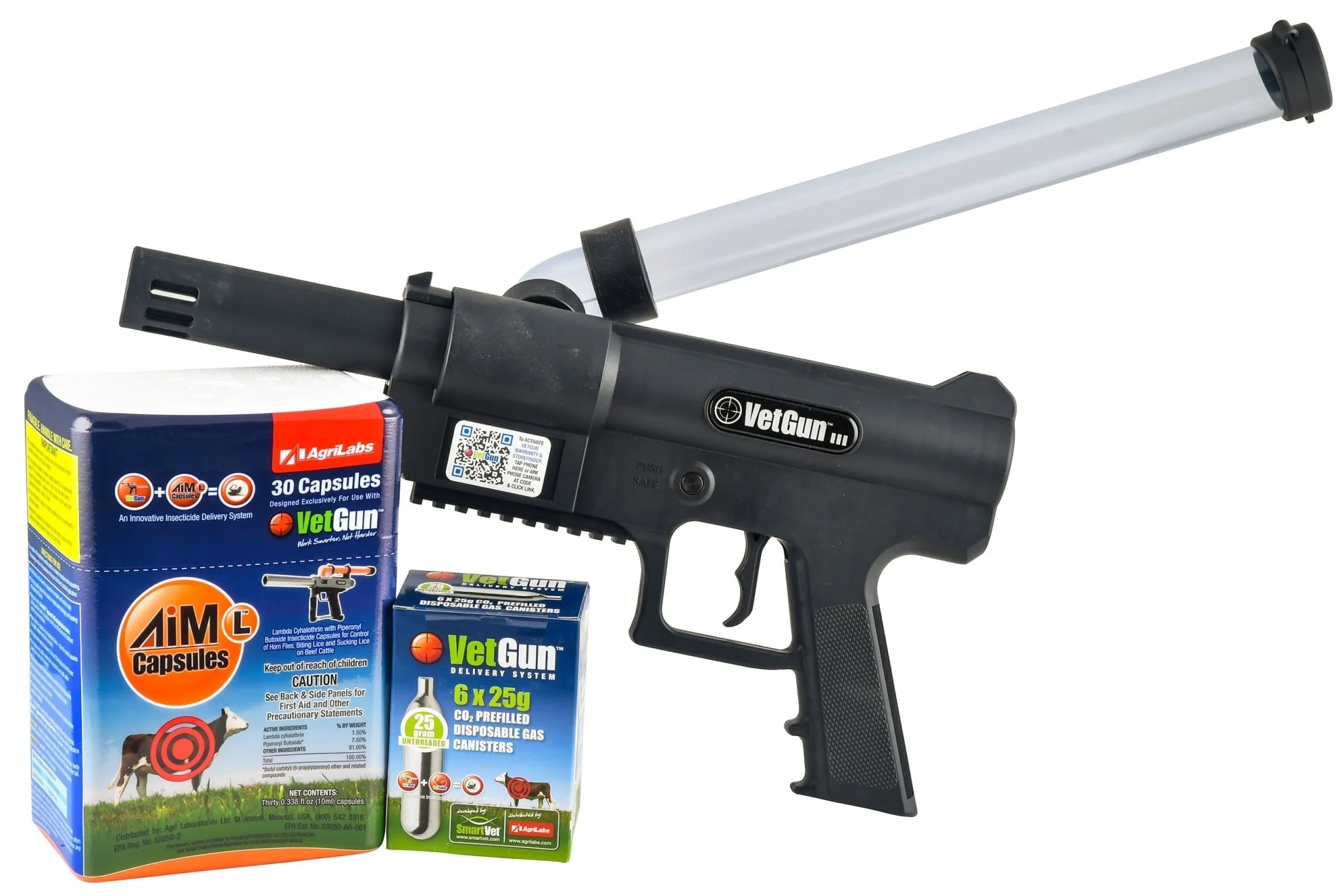 VetGun III AiM-L Cattle Fly Insecticide Delivery System – 30 Cow Starter Kit