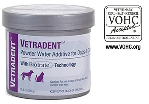 Vetradent Dental Powder Water Additive for Dogs and Cats, 300 grams - Image 1